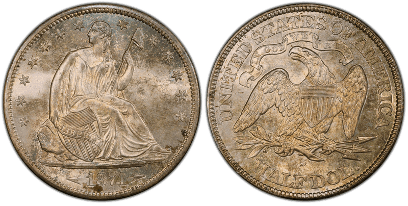 1874 (S) Seated Liberty Half Dollar