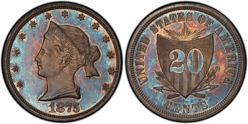 1875 Twenty Cent Patterns