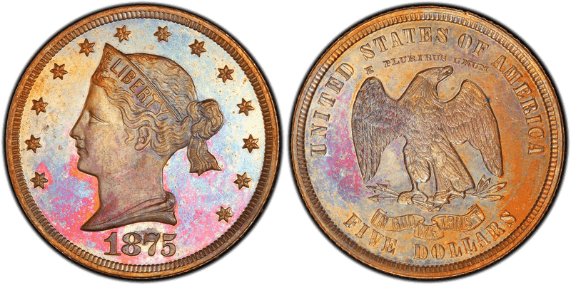 1875 Proof Half Eagle Pattern - J-1439