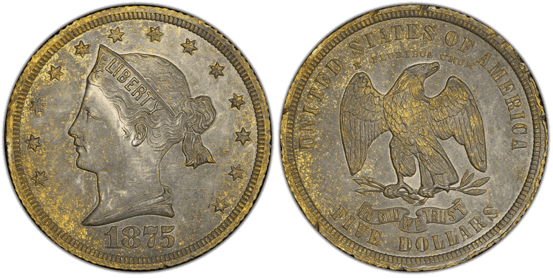 1875 Proof Half Eagle Pattern - J-1440a