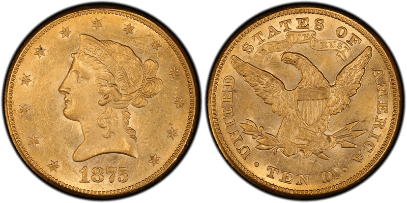 1875 Liberty Head Eagle