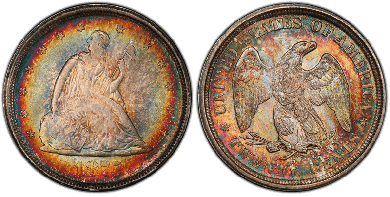 1875 (S) Seated Liberty Twenty Cent