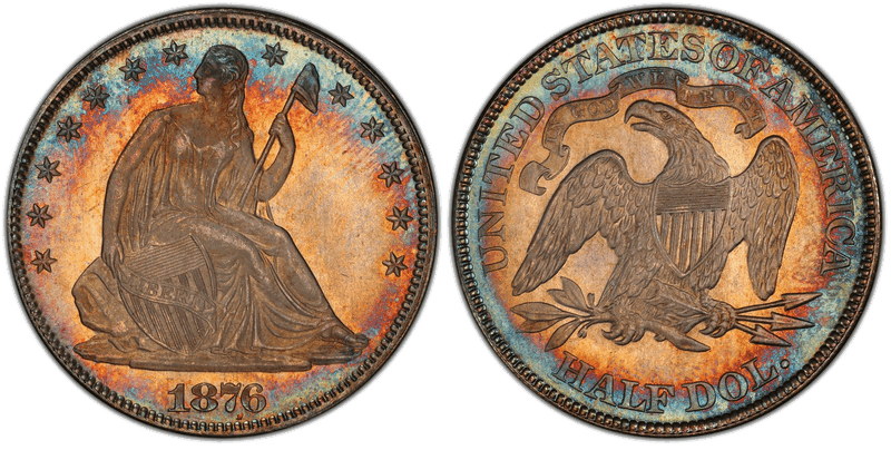 1876 Proof Seated Liberty Half Dollar