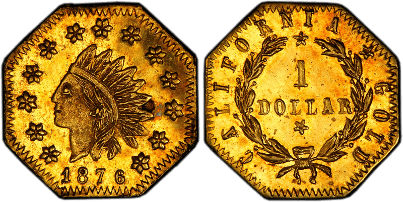 1876 Gold Dollar - BG-1114