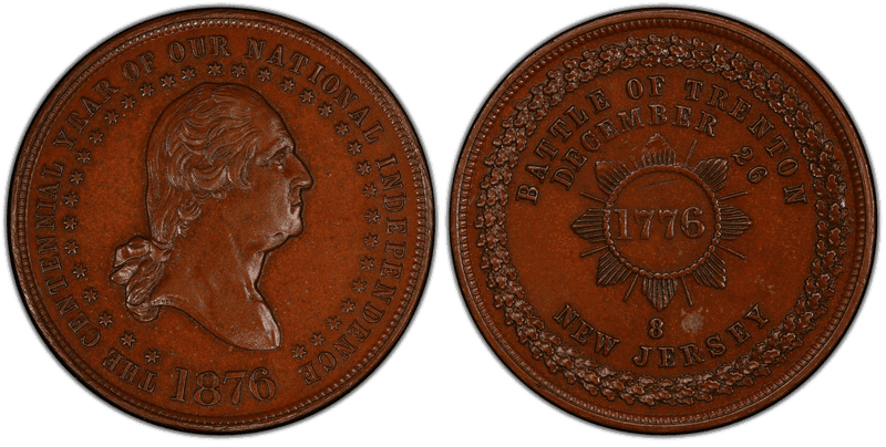1876 Bronze So-Called Dollar GW-891, HK-112, Trenton
