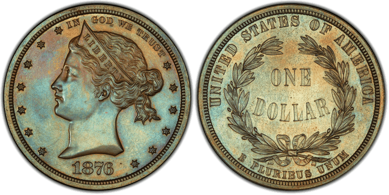 1876 Proof Dollar Pattern - J-1463