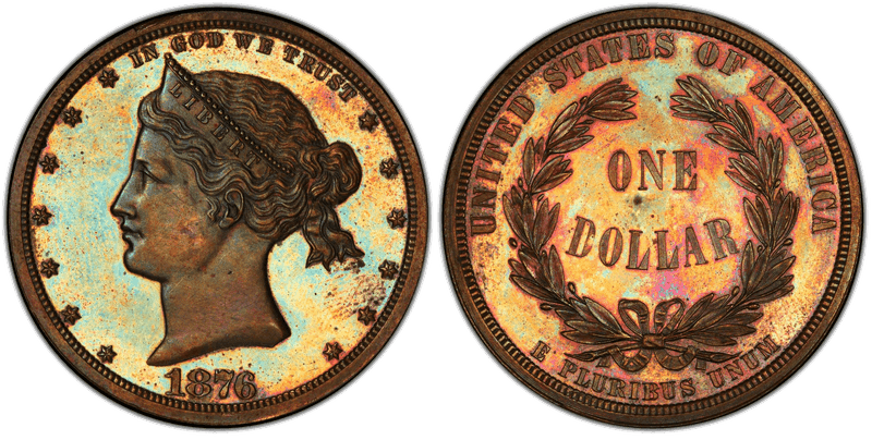 1876 Proof Dollar Pattern - J-1465