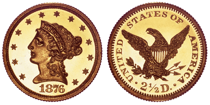 1876 Liberty Head Quarter Eagle