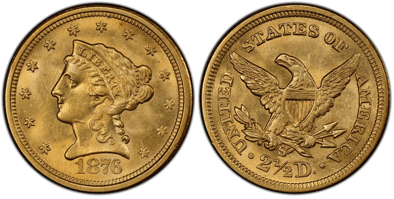 1876 (S) Liberty Head Quarter Eagle