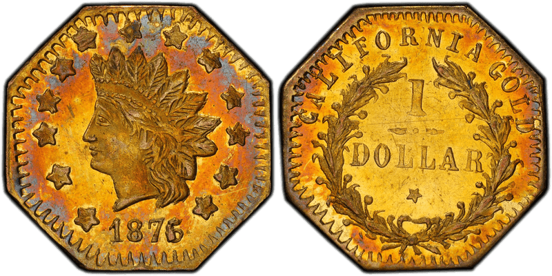 1876/5 Gold Dollar - BG-1129