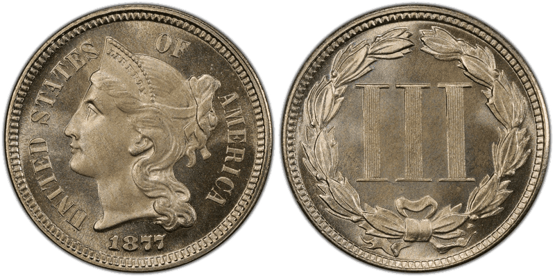 1877 Nickel Three Cent Piece