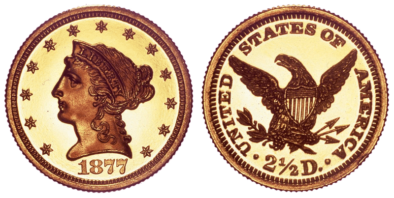 1877 Liberty Head Quarter Eagle