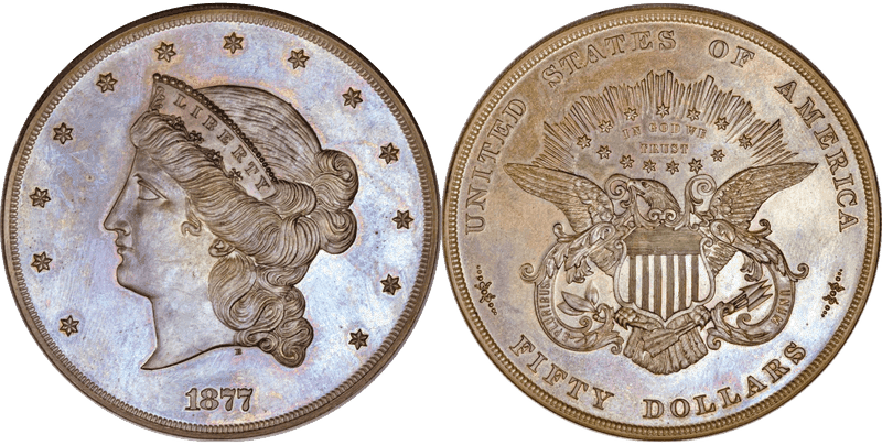 1877 Proof Fifty Dollar Pattern - J-1549