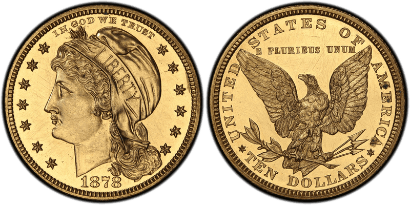 1878 Proof Eagle Pattern - J-1580, Gilt