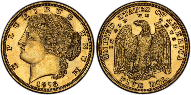 1878 Proof Half Eagle Pattern - J-1569, Gilt