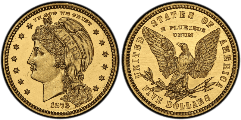 1878 Proof Half Eagle Pattern - J-1576, Gilt