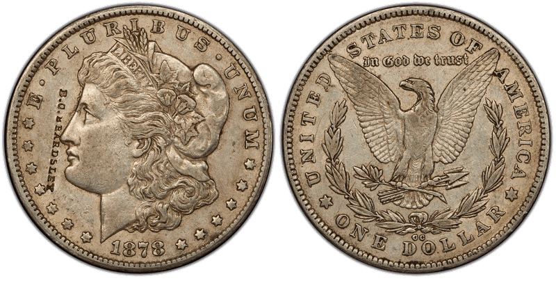 1878 (CC) Morgan Dollar - Brunk B-458 E.C. Beardsley