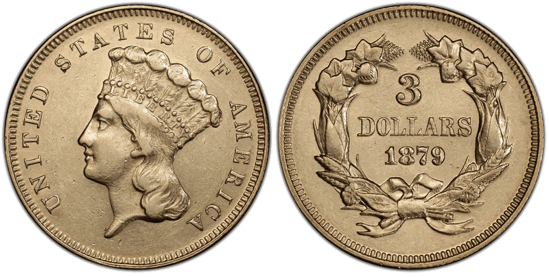 1879 Indian Princess Three Dollar
