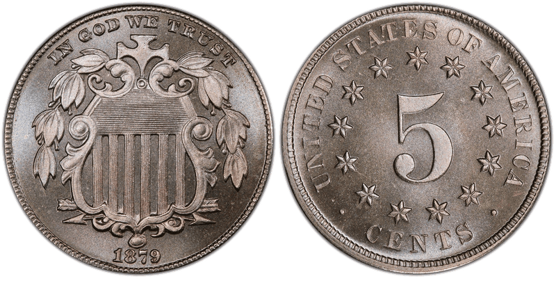 1879 Proof Shield Nickel - 9/8