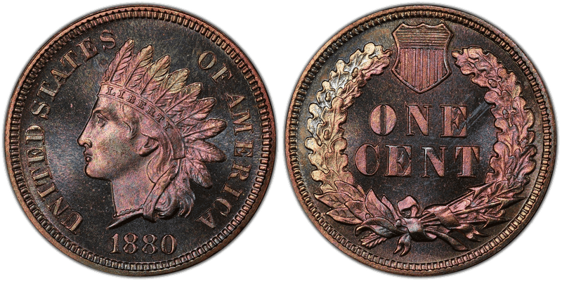 1880 Indian Head Cent Base