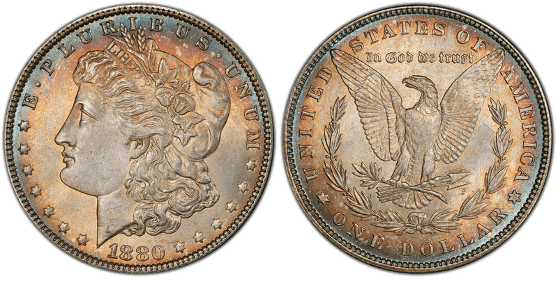 1880 Morgan Dollar - 8/7 Overdate