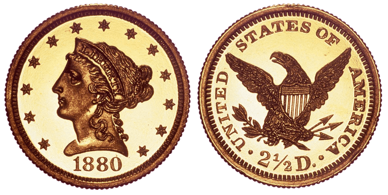 1880 Liberty Head Quarter Eagle