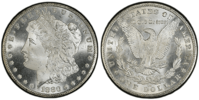 1880 (CC) Morgan Dollar - 8/Low 7