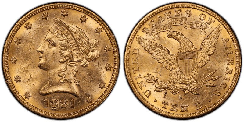 1881 (S) Liberty Head Eagle