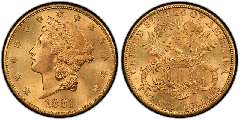 1881 (S) Liberty Head Double Eagle