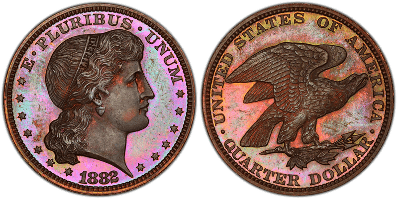 1882 Proof Quarter Pattern - J-1699