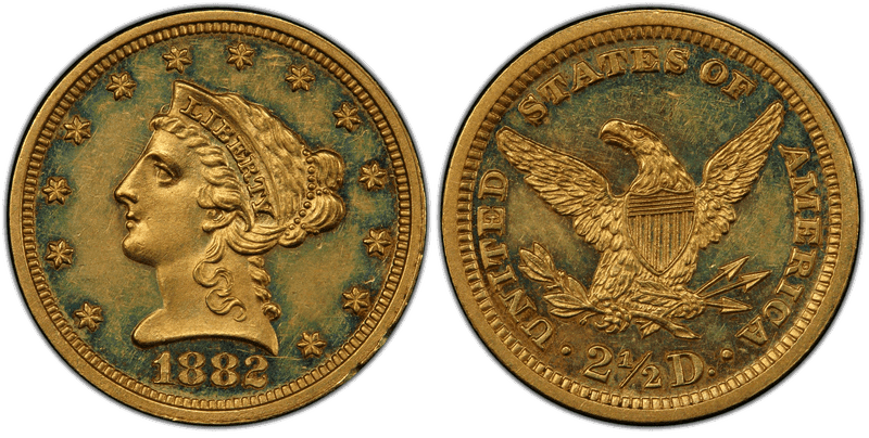 1882 Liberty Head Quarter Eagle