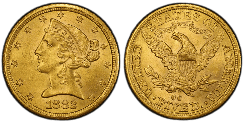1882 Liberty Head Half Eagle