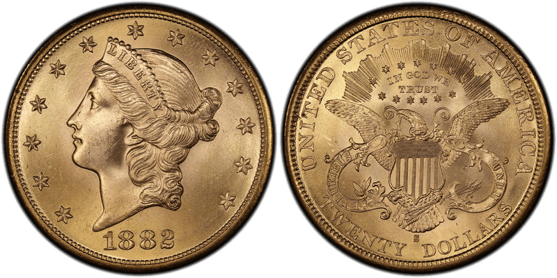 1882 (S) Liberty Head Double Eagle