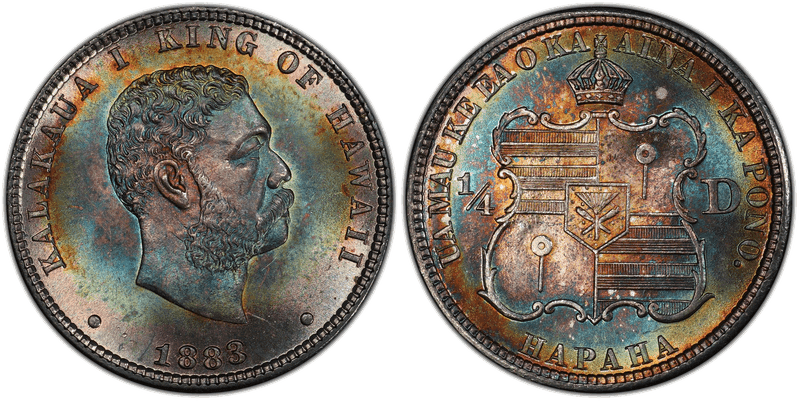 1883 Proof Hawaiian Quarter