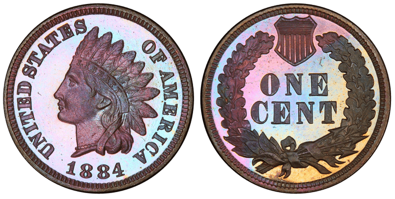 1884 Indian Head Cent Base
