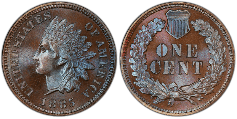 1885 Indian Head Cent Base