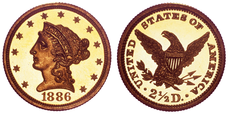 1886 Liberty Head Quarter Eagle