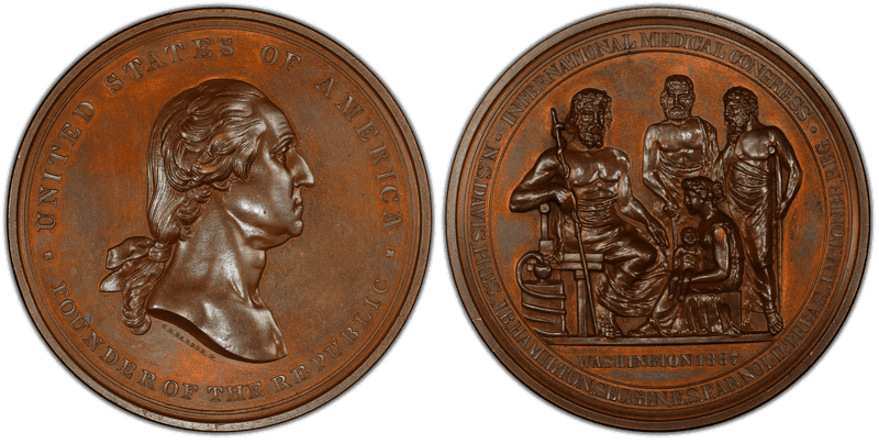 1887 Bronze Medal Baker-F378, 76mm Int'l Medical Congress