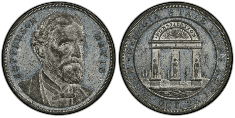 1887 White Metal So-Called Dollar HK-610, Georgia State Fair
