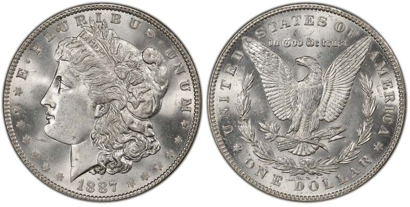 1887 Morgan Dollar - 7/6