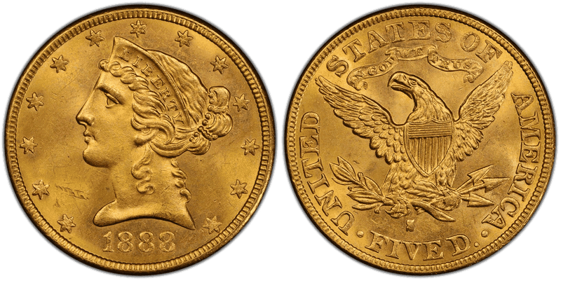 1888 Liberty Head Half Eagle
