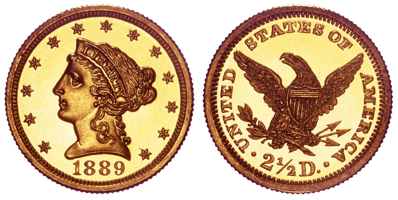 1889 Liberty Head Quarter Eagle