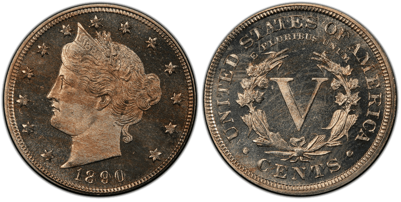 1890 Proof Liberty Head Nickel