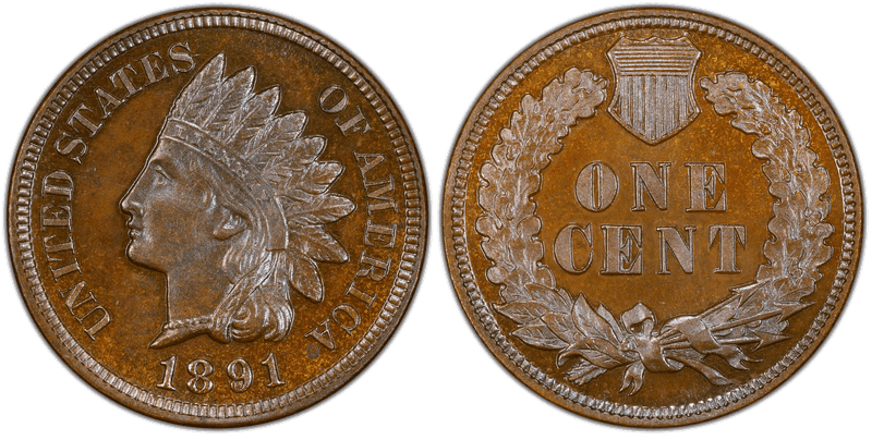 1891 Indian Head Cent Base