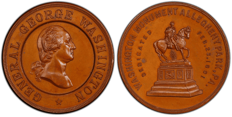 1891 Bronze Medal Baker-N324, Washington Monument