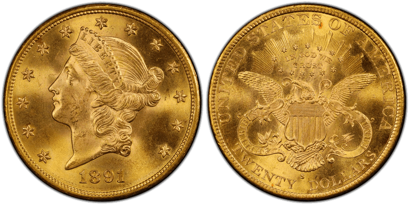 1891 (S) Liberty Head Double Eagle