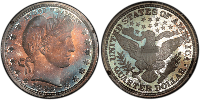 1892 Proof Barber Quarter