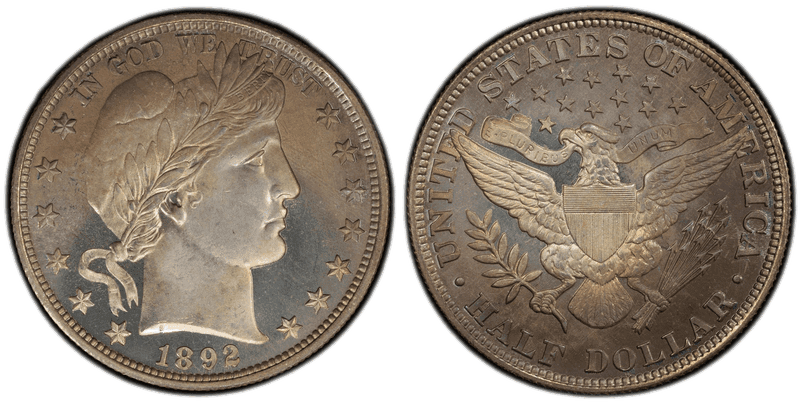 1892 Proof Barber Half Dollar