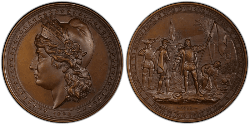 1892 Bronze Medal Eglit-101 90mm World's Columbian Expo