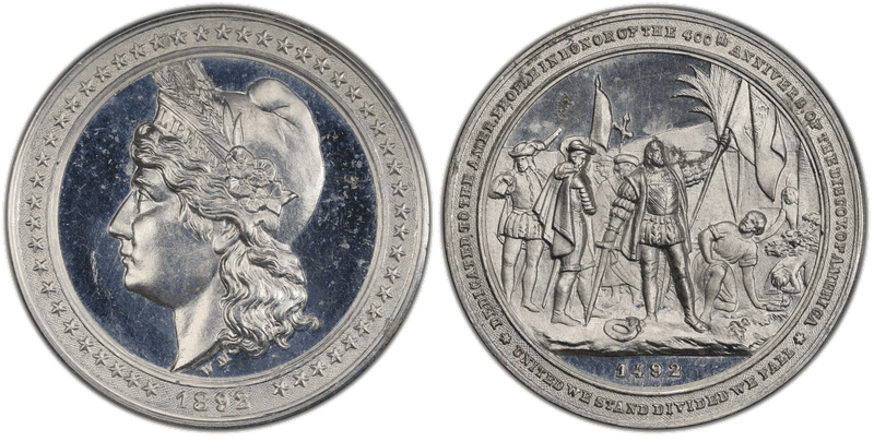 1892 Medal Eglit-101 Aluminum World's Columbian Expo